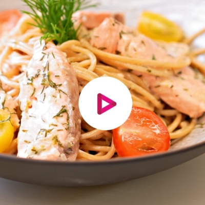 kita-kinderzimmer-hamburg-ratgeber-Spaghetti-mit-Lachs-Dillsauce