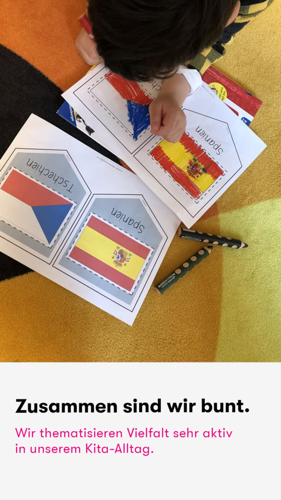 Flaggen zum ausschneiden aus der Kita Hamburg Bahrenfeld Villa Goldschmidtpark