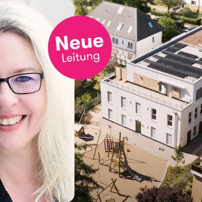 kita-kinderzimmer-hamburg-liliencronstrasse-news Porträt von Erica Mohrmann aus der Kita kinderzimmer Liliencronstraße in Hamburg Rahlstedt und Außenaufnahme der gleichnamigen Kita